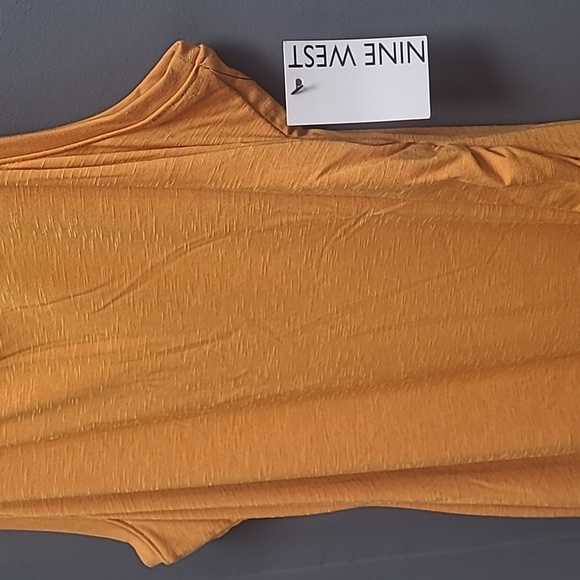 NWT Nine West sleeveless ruched dress Size XXL Color Autumn Gold - Picture 4 of 8